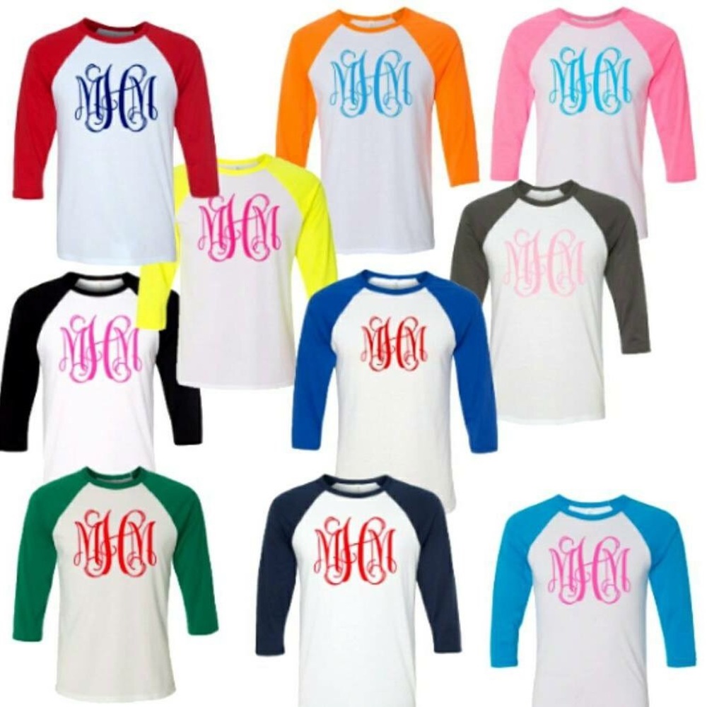 Custom Monogram Baseball Tee!